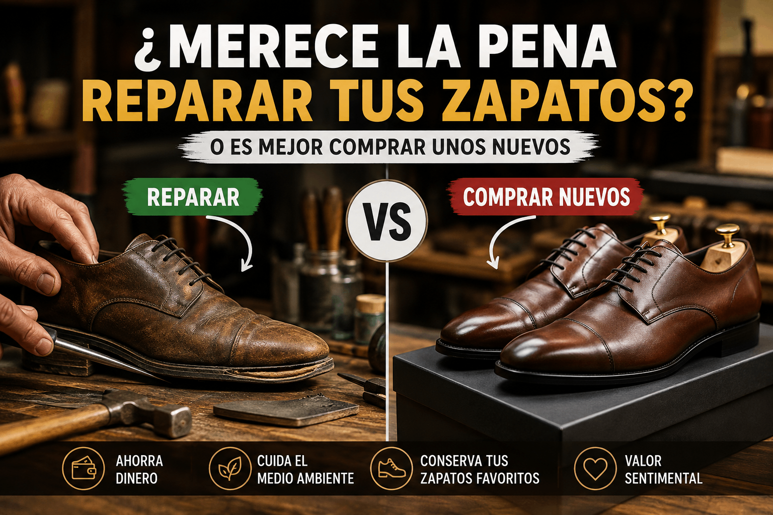 ¿Merece la pena reparar unos zapatos o es mejor comprar unos nuevos?