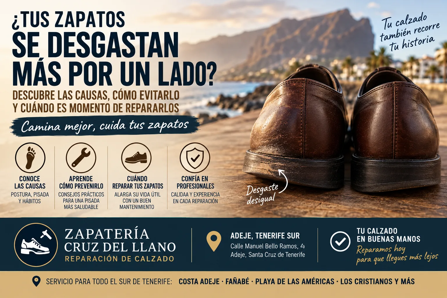 ¿Por qué se desgastan los zapatos más de un lado que del otro?